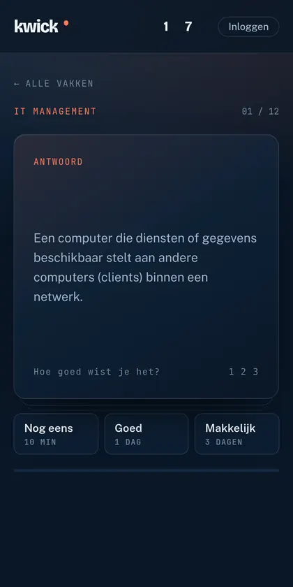 Dezelfde kaart op een telefoonscherm, met de knoppen onder elkaar binnen duimbereik.